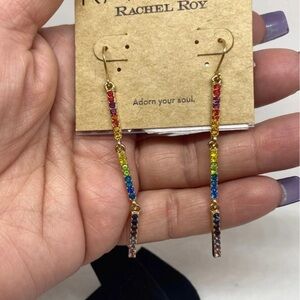 Dangle rhinestone multicolored earrings brand new